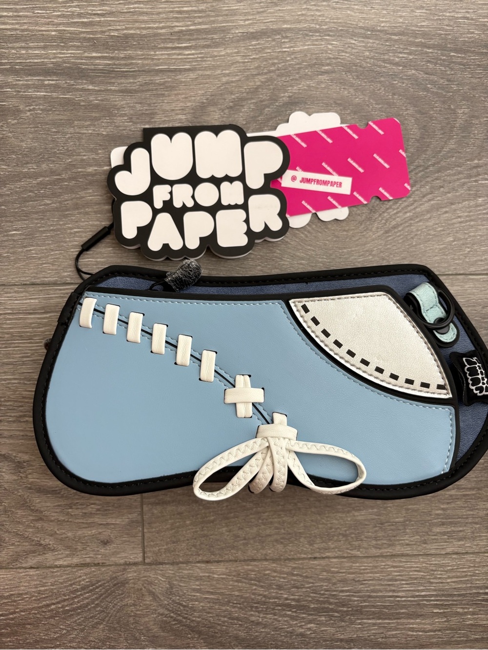 Jump From Paper Light Blue Crossbody Bag